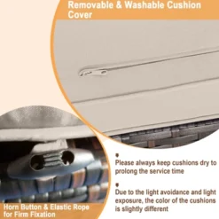 Tangkula 2 Pieces Patio Ottoman Outdoor Wicker Footstool Storage Box Side Table W/ Solid Metal Frame Additional Seating W/ Removable Cushions Beige/Off White/Red/Turquoise/Gray/Navy -Tangkula GUEST 306850a3 882b 43d1 ad6d 3d0645ae8ac1