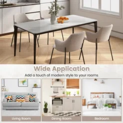 Tangkula Dining Chairs Set Of 2 W/ Curved Backrest Wide Seat & Armrests -Tangkula GUEST 3187d80c 6d19 4acb bb79 742d110ef989