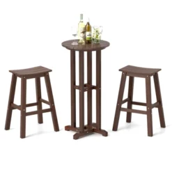 Tangkula 3PCS Outdoor HDPE Bar Table & Chair Set For 2 W/ Footrests For Garden Yard Pool 19 Tangkula 3PCS Outdoor HDPE Bar Table & Chair Set For 2 W/ Footrests For Garden Yard Pool -Tangkula GUEST 322f9dcd 96ac 4cb6 b450 6bf861664e34