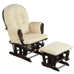 Tangkula Rocking Chair Baby Nursery Chair Glider With Ottoman &Storage Pocket -Tangkula GUEST 334228a9 a733 43bb 8d3f ce8728c0a946