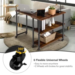 Tangkula Sofa Side Table W/Storage Shelves Mobile End Table Rolling Couch Table Desk For Living Room Bedroom 17 Tangkula Sofa Side Table W/Storage Shelves Mobile End Table Rolling Couch Table Desk For Living Room Bedroom -Tangkula GUEST 3410e7db ac67 4b36 b76e fb90672fa73f