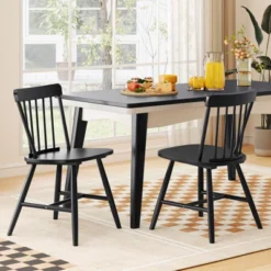 Tangkula Dining Chairs Set Of 4 Farmhouse Kitchen Chair W/ Rubber Wood Frame Wide Seat 13 Tangkula Dining Chairs Set Of 4 Farmhouse Kitchen Chair W/ Rubber Wood Frame Wide Seat -Tangkula GUEST 346ce75a 1038 4587 b4a5 f04b5bbab61e