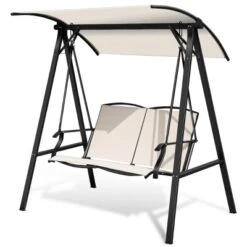 Tangkula Outdoor Patio Swing Loveseat Hammock Hanging Chair Beige -Tangkula GUEST 35038e2d bf4c 40dd b73e 77b9f95477b5