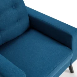 Tangkula Modern Armrest Accent Single Sofa Upholstered Living Room Chair With 2 Side Pockets Beige -Tangkula GUEST 35116980 b4f6 4831 bc19 01c999688320