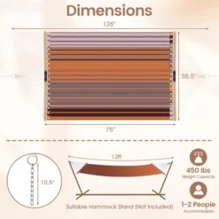 Tangkula Patio Hammock Foldable Portable Swing Chair Bed Detachable Pillow Blue & Green -Tangkula GUEST 357d8ae4 d568 4d83 8289 3eda9c0c12b7