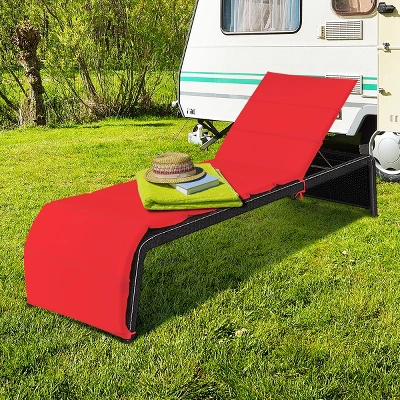 Tangkula Adjustable Outdoor Rattan Chaise Lounge Recliner Couch With Cushions 2 Tangkula Adjustable Outdoor Rattan Chaise Lounge Recliner Couch With Cushions - Image 2