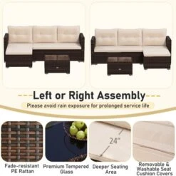 Tangkula 4 PCS Outdoor Furniture Set W/ 32" Fire Pit Table & Propane Tank Cover -Tangkula GUEST 35cbd9cc debe 44ca b035 5feed9d289ba