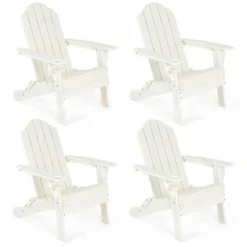 Tangkula 4PCS Patio Folding Adirondack Chair Weather Resistant Cup Holder Yard -Tangkula GUEST 38df5fb1 8dd7 4243 80cc b2b9f2fa8f72
