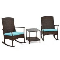 Tangkula 3 Pieces Rocking Wicker Bistro Set Outdoor Front Porch Rocker Chairs Conversation Set 19 Tangkula 3 Pieces Rocking Wicker Bistro Set Outdoor Front Porch Rocker Chairs Conversation Set -Tangkula GUEST 3911372e 8b59 41a0 a774 584b47a57a45