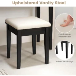 Tangkula Vanity Table Set With Lighted Mirror Adjustable 10 Bulbs Dresser 4 Drawer -Tangkula GUEST 391d1ba8 6be7 4ed0 aceb a6b7a9ef5726