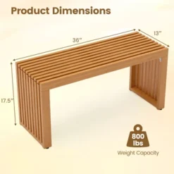 Tangkula 36 Inch Patio Bench All-Slat Acacia Wood Loveseat For 2 People 800 Lbs Capacity 17 Tangkula 36 Inch Patio Bench All-Slat Acacia Wood Loveseat For 2 People 800 Lbs Capacity -Tangkula GUEST 3925127b 8960 4971 a9be ba36656a04bd