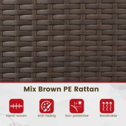 Tangkula 8 Piece Patio Rattan Conversation Set Outdoor Wicker Furniture Set With Chair Loveseat & Tempered Glass Table Cozy Seat Cushions -Tangkula GUEST 395c22b1 b848 41f8 a62c 521fb0108526