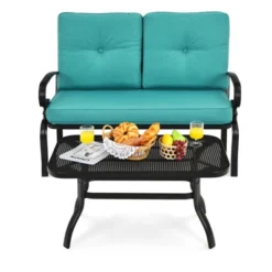 Tangkula 2PCS Patio Conversation Set Outdoor Loveseat W/Coffee Table & Cushions -Tangkula GUEST 3a840147 d6c0 46c4 854d 0ccf3b553c81