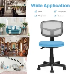 Tangkula Armless Mesh Office Chair Ergonomic Swivel Computer Desk Chair Height Adjustable Task Chair For Adults And Kids -Tangkula GUEST 3ab4aba3 c489 463f b36b f37cd4da2d60