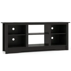 Tangkula 58" TV Stand Entertainment Center W/ 3-Adjustable Shelves For 65" TV Black -Tangkula GUEST 3ad2e846 b21e 40b4 8571 3d229a5345ca