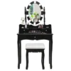 Tangkula Mirrored Vanity Table Set Lighted Makeup Dresser W/ Drawers