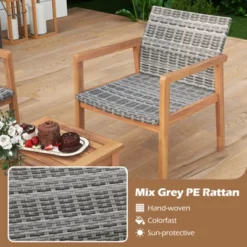 Tangkula 8 Pieces Patio Furniture Set PE Rattan Patio Bistro Set W/ Loveseat -Tangkula GUEST 3cfb2c92 67ad 4df5 93aa 3f2972790de9