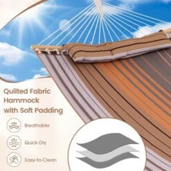 Tangkula Patio Hammock Foldable Portable Swing Chair Bed Detachable Pillow Blue & Green -Tangkula GUEST 3d27e3ee 6dcb 4f8d b582 9f9012be60d3