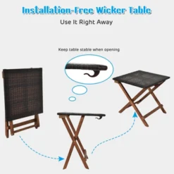 Tangkula 3PCS Chaise Lounge Set 4-Level Folding Chaise Lounge Adjustable Outdoor Beach With Wicker Side Table 16 Tangkula 3PCS Chaise Lounge Set 4-Level Folding Chaise Lounge Adjustable Outdoor Beach With Wicker Side Table -Tangkula GUEST 3d462533 8471 4788 9d13 3ae9e3e82ad1