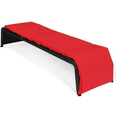 Tangkula Adjustable Outdoor Rattan Chaise Lounge Recliner Couch With Cushions 4 Tangkula Adjustable Outdoor Rattan Chaise Lounge Recliner Couch With Cushions - Image 4