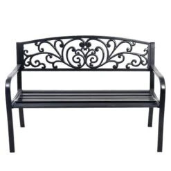 Tangkula 50"Patio Bench Porch Chair Steel Frame Cast Iron Loveseat W/ Backrest For Park Garden 13 Tangkula 50"Patio Bench Porch Chair Steel Frame Cast Iron Loveseat W/ Backrest For Park Garden -Tangkula GUEST 40d6ae9c e740 4889 9a56 8dcc379c608a