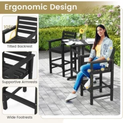Tangkula Patio Bar Stools Set Of 4 Tall Adirondack Chair W/ Backrest Armrests & Footrests 17 Tangkula Patio Bar Stools Set Of 4 Tall Adirondack Chair W/ Backrest Armrests & Footrests -Tangkula GUEST 420dbf8d 0268 4a68 9a91 6412f3d2cacc
