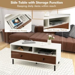 Tangkula Coffee Table Modern Rectangle W/ Storage Shelf & Drawers Living Room Furniture 17 Tangkula Coffee Table Modern Rectangle W/ Storage Shelf & Drawers Living Room Furniture -Tangkula GUEST 429c8e3e ad28 4512 ba6a 445bccea3552