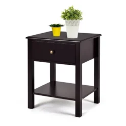 Tangkula End Table Nightstand W/Drawer & Shelf Bedroom Living Room Furniture Black/Brown/White 15 Tangkula End Table Nightstand W/Drawer & Shelf Bedroom Living Room Furniture Black/Brown/White -Tangkula GUEST 42c49770 5b8c 40a2 8d66 47a75bee730c