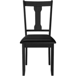 Tangkula Set Of 2 Dining Room Chairs Modern Wood Dining Side Chair High Back Kitchen Chairs With Rubber Wood Frame Black/Coffee -Tangkula GUEST 42cabcdf 0ebd 44f2 a6e3 1568ca3bf488