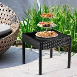 Tangkula 3 Pieces Patio Set Outdoor Wicker Rattan Furniture W/ Cushions -Tangkula GUEST 43174480 b697 49ee 909c 48da57960cf6