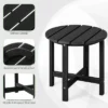 Tangkula 2PCS 18"Adirondack Side Table Weather Resistant HDPE Garden Patio