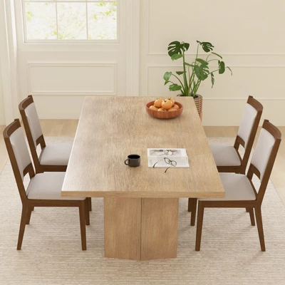 Tangkula Modern Dining Chair Set Of 4 Upholstered Kitchen Chair W/ Padded Backrest & Seat 3 Tangkula Modern Dining Chair Set Of 4 Upholstered Kitchen Chair W/ Padded Backrest & Seat - Image 3