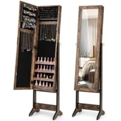 Tangkula Jewelry Mirrored Cabinet Armoire Organizer Storage Box W/ Stand Christmas Gift -Tangkula GUEST 4a80fcac d7ed 4d67 964d e73ac83e3a2e