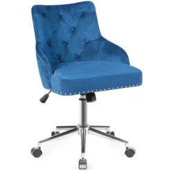 Tangkula Velvet Desk Chair Upholstered 360°Swivel Height Adjustable Rolling Office Chair For Office Bedroom Living Room 17 Tangkula Velvet Desk Chair Upholstered 360°Swivel Height Adjustable Rolling Office Chair For Office Bedroom Living Room -Tangkula GUEST 4b010694 bca8 4d0e 9a12 3ce5d24d65b9