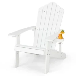Tangkula Patio HIPS Outdoor Weather Resistant Slatted Chair Adirondack Chair W/ Cup Holder 26 Tangkula Patio HIPS Outdoor Weather Resistant Slatted Chair Adirondack Chair W/ Cup Holder -Tangkula GUEST 4bf3672e 1b73 4b81 bca9 a9f4769a566b
