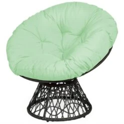 Tangkula Rattan Papasan Chair Ergonomic Chair All-Weather Wicker 360-Degree Swivel Cushion For Outdoor & Indoor Red/Black/Green -Tangkula GUEST 4de21e75 068a 429d b105 ec1cd34cae27
