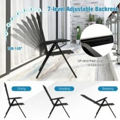 Tangkula Set Of 2 Patio Folding Chairs Lightweight Outdoor Dining Chairs W/ Padded Seat -Tangkula GUEST 4df0548e fa69 4f6c 941c fb3a12619542