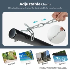 Tangkula 2-Person Heavy-Duty Hammock Stand W/ Storage Bag Portable 450 LBS Capacity -Tangkula GUEST 4e1f6780 9be6 4fb7 84b4 8a80d9e77414