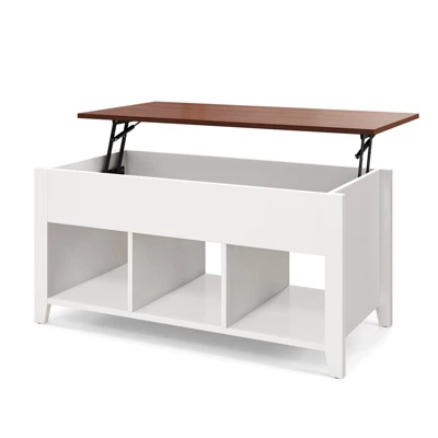 Tangkula Height Adjustable Wood Table Coffee Desk Teapoy Hidden Compartment 11 Tangkula Height Adjustable Wood Table Coffee Desk Teapoy Hidden Compartment - Image 11