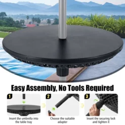 Tangkula Outdoor Umbrella Table Tray Fit 1.5"/1.34"/1.26" Umbrella Poles For Backyard -Tangkula GUEST 4f9e2791 129a 4a9e b3ee 1a0b10ed33fc