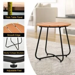 Tangkula 3 Pieces Patio Bistro Set Outdoor Conversation Chair Set With Coffee Table Modern Furniture Set With Soft Cushions Blue -Tangkula GUEST 5163cd18 07c9 4a34 8f55 9e93f54bbda9