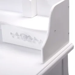 Tangkula Oval Mirror 4 Drawer Vanity Mirror Makeup Table W/ Cushioned Stool White 11 Tangkula Oval Mirror 4 Drawer Vanity Mirror Makeup Table W/ Cushioned Stool White -Tangkula GUEST 52f3ee72 50c6 4fea b16d 7ecc20369215