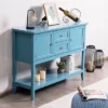 Tangkula Wooden Sideboard Buffet Table Console Table With 2 Drawers & 2 Doors & Bottom Shelf