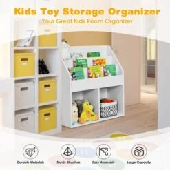 Tangkula Kids Wooden Bookshelf Bookcase Display Rack Toy Storage Cabinet Organizer Holder For Kids Room&Nursery 10 Tangkula Kids Wooden Bookshelf Bookcase Display Rack Toy Storage Cabinet Organizer Holder For Kids Room&Nursery -Tangkula GUEST 53719f26 cbec 40d6 90ec a23d0ace5c63