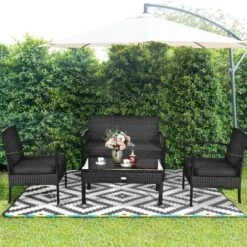 Tangkula Set Of 8 Wicker Patio Conversation Furniture Set Outdoor Rattan Chair And Table Set Patio Furniture Sets W/ Coffee Table & Washable Cushions 12 Tangkula Set Of 8 Wicker Patio Conversation Furniture Set Outdoor Rattan Chair And Table Set Patio Furniture Sets W/ Coffee Table & Washable Cushions -Tangkula GUEST 53c01de7 dd0c 415b a33e 44022bfa5abc