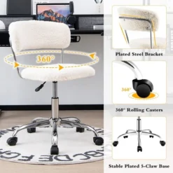 Tangkula Computer Desk Chair Adjustable Office Chair Swivel Vanity Chair 12 Tangkula Computer Desk Chair Adjustable Office Chair Swivel Vanity Chair -Tangkula GUEST 553c1afd 7530 4a67 924e d339762abbd6