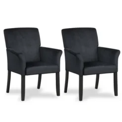 Tangkula Set Of 4 Arm Chair Guest Chair Home Office W/ Wooden Legs 17 Tangkula Set Of 4 Arm Chair Guest Chair Home Office W/ Wooden Legs -Tangkula GUEST 5620937e d4c1 4bb6 9008 c1c13955ea7c