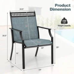 Tangkula Patio Dining Chairs Set Of 4 All Weather Outdoor Chairs W/ High Back & Armrests Blue 17 Tangkula Patio Dining Chairs Set Of 4 All Weather Outdoor Chairs W/ High Back & Armrests Blue -Tangkula GUEST 56465174 f13a 4b82 8a76 0dc1ae79e2f9