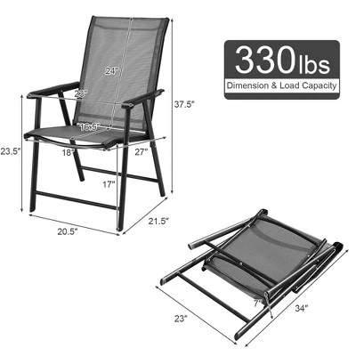 Tangkula 2PCS Folding Chairs Steel Frame Patio Garden Outdoor W/ Armrest & Footrest 8 Tangkula 2PCS Folding Chairs Steel Frame Patio Garden Outdoor W/ Armrest & Footrest - Image 8