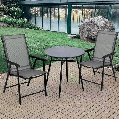 Tangkula 2PCS Folding Chairs Steel Frame Patio Garden Outdoor W/ Armrest & Footrest 7 Tangkula 2PCS Folding Chairs Steel Frame Patio Garden Outdoor W/ Armrest & Footrest - Image 7